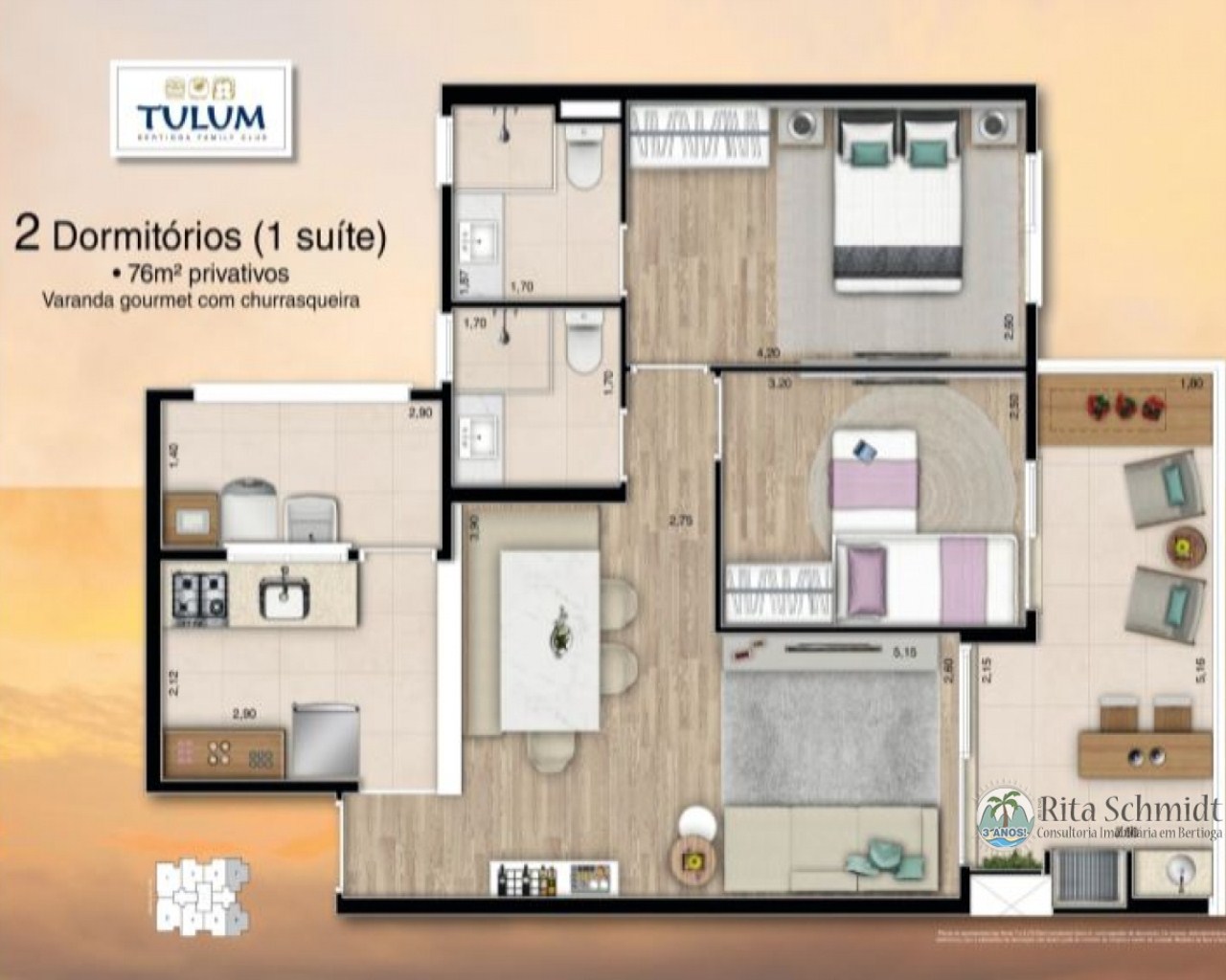 Apartamento, 2 quartos, 76 m² - Foto 15