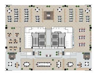 Prédio comercial de alto padrão com 60 quartos e 60 banheiro
