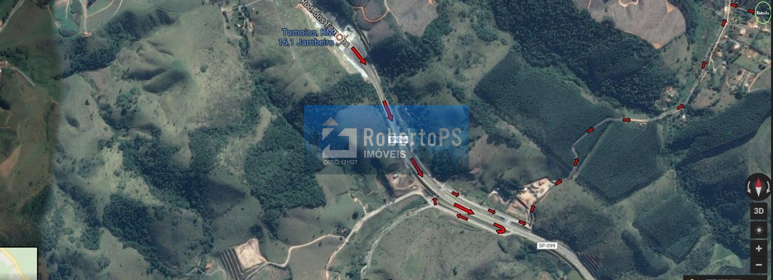 Área próxima a cidade, de jambeiro no capivari ii com aproxi