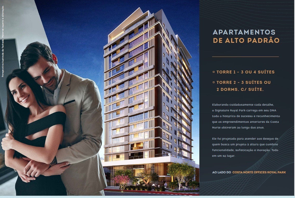 Apartamento Signature com 3 quartos e 3 suítes no Jardim Aquárius - São José dos Campos-SP: 85,54m², 3 salas, 3 banheiros, 2 vagas. Venda ou locação!