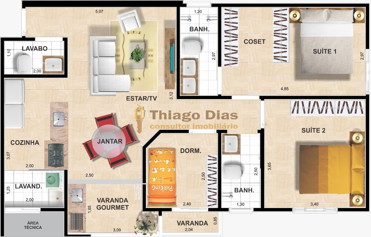 Apartamento, 3 quartos, 94 m² - Foto 2