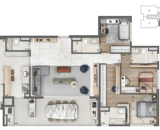 Apartamento, 3 quartos, 136 m² - Foto 10