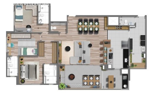 Apartamento, 3 quartos, 133 m² - Foto 5