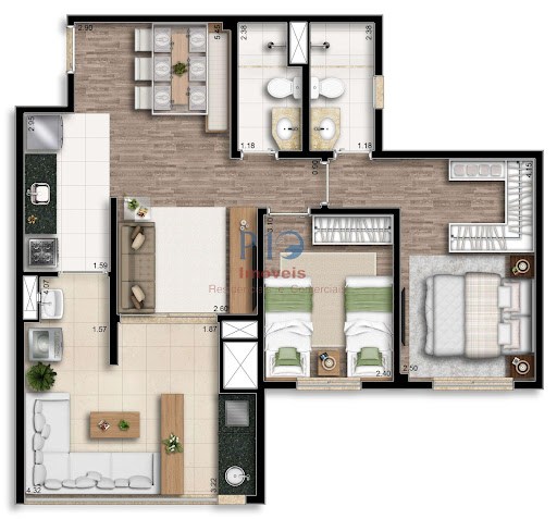Apartamento, 2 quartos, 65 m² - Foto 72