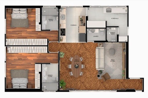 Apartamento, 2 quartos, 113 m² - Foto 3