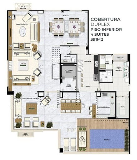 Apartamento, 4 quartos, 391 m² - Foto 6
