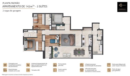 Apartamento, 3 quartos, 142 m² - Foto 3