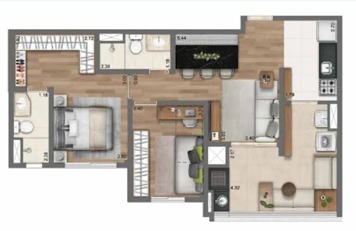 Apartamento, 2 quartos, 62 m² - Foto 10