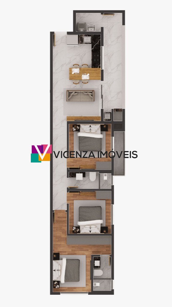 Apartamento, 3 quartos, 79 m² - Foto 3