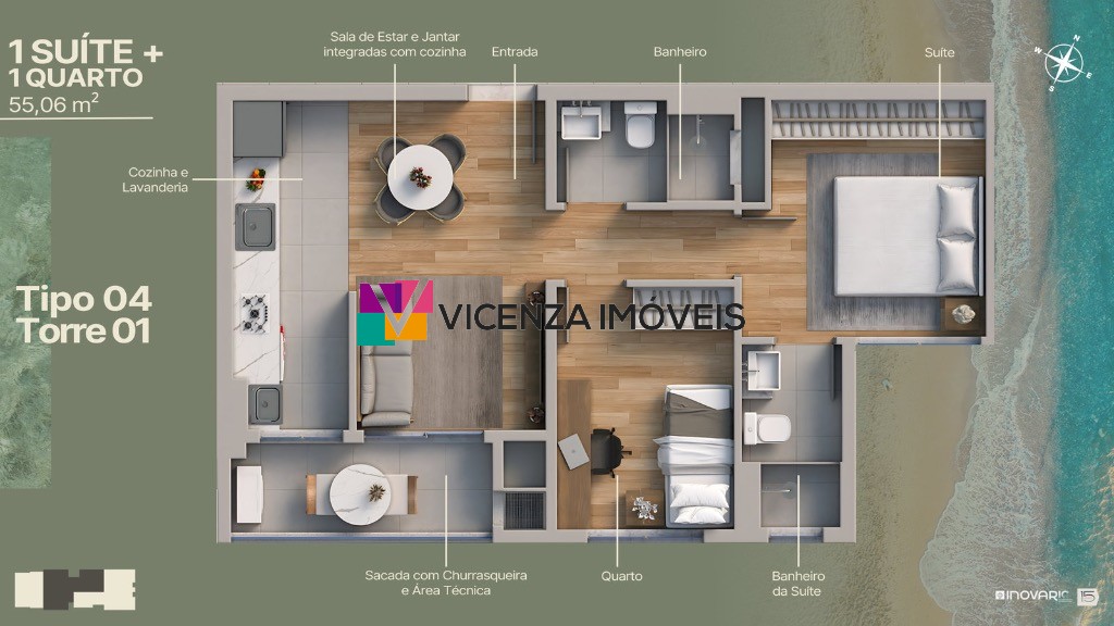 Apartamento, 2 quartos, 55 m² - Foto 15