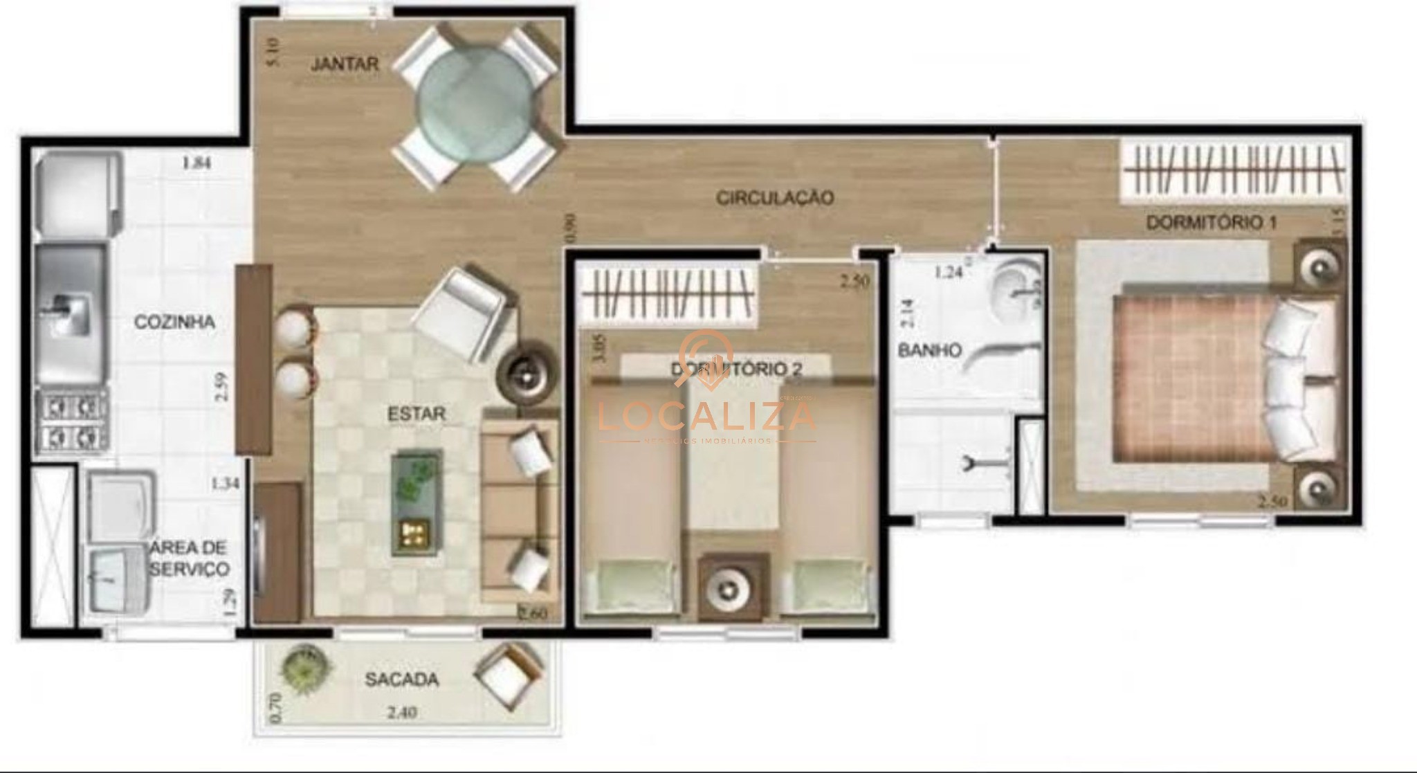 Apartamento, 2 quartos, 50 m² - Foto 12