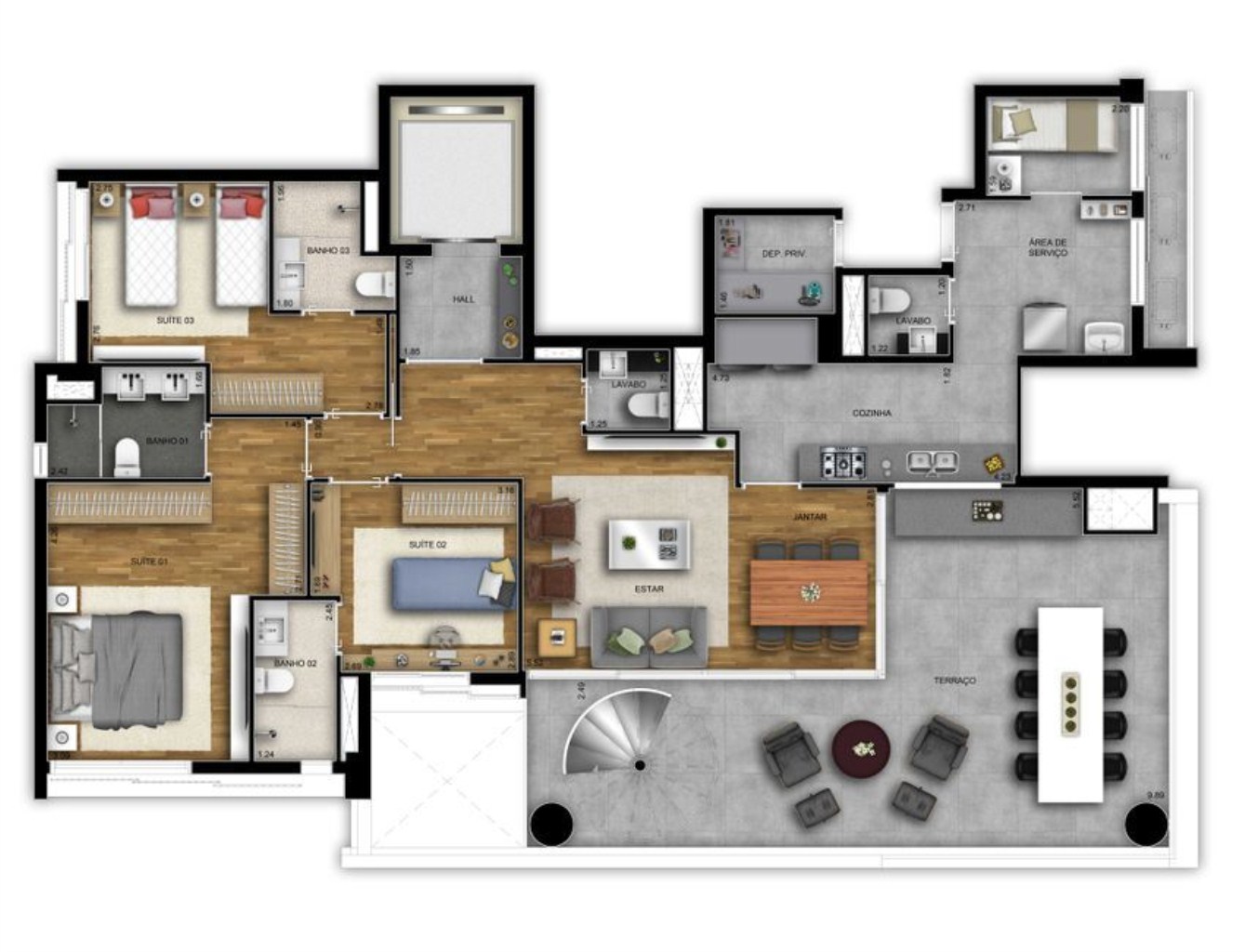 COBERTURA RESIDENCIAL em São Paulo - SP, Chácara Klabin