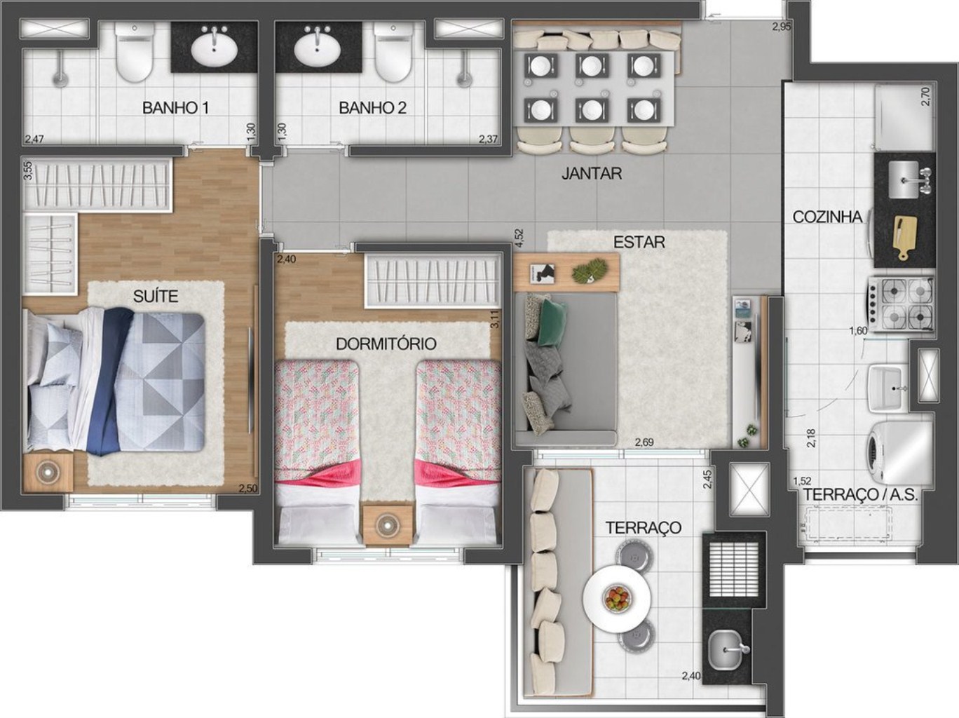 Apartamento, 2 quartos, 67 m² - Foto 18