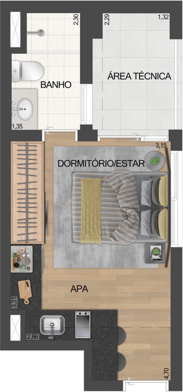 STUDIO RESIDENCIAL em São Paulo - SP, Vila Clementino