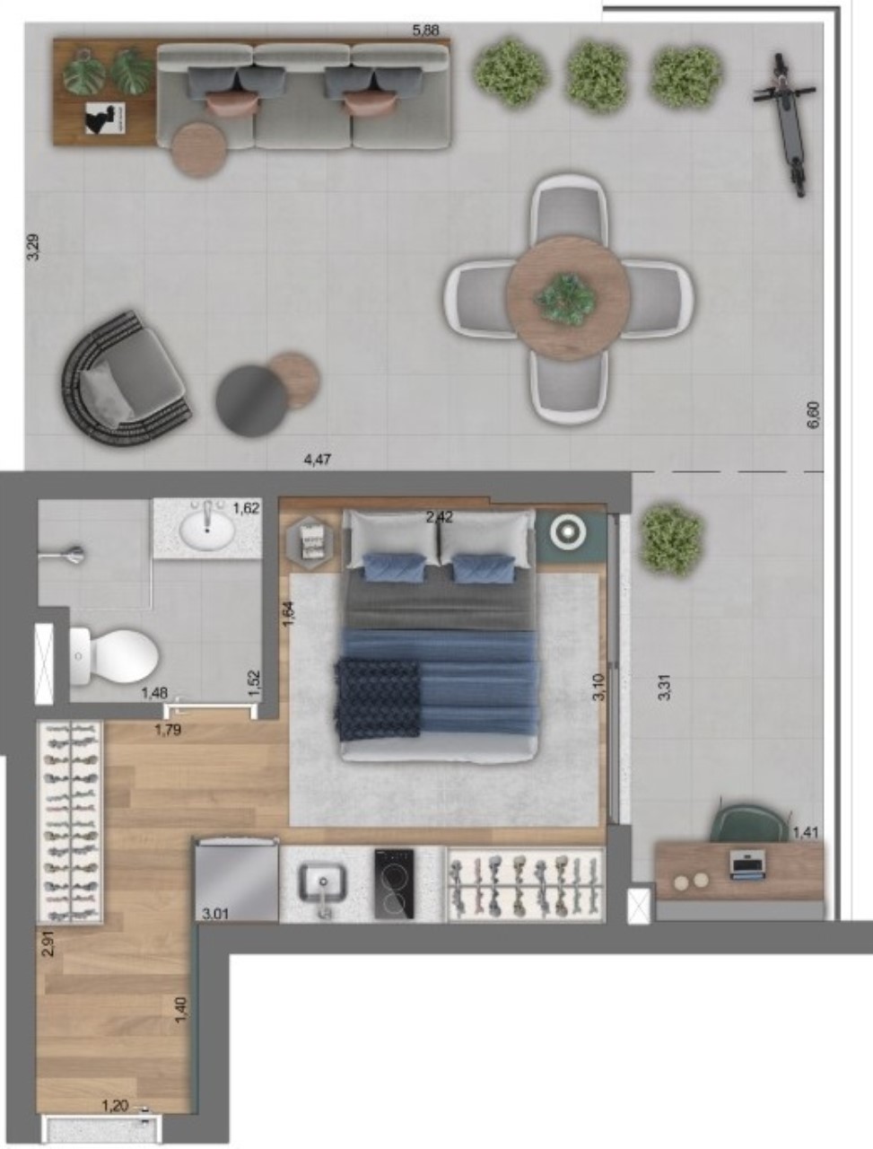 STUDIO RESIDENCIAL em São Paulo - SP, Paraíso