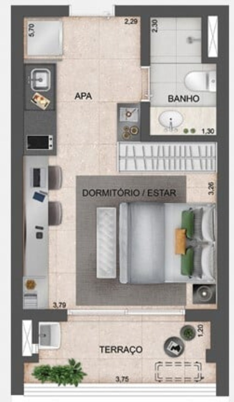 STUDIO RESIDENCIAL em São Paulo - SP, Vila Clementino