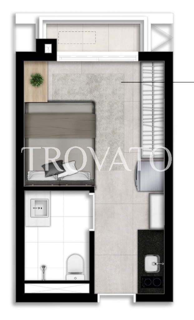 Apartamento Studio a venda,, Localizaçao Perfeita, e com infra-estrutura completa para seu conforto no Paraiso,.