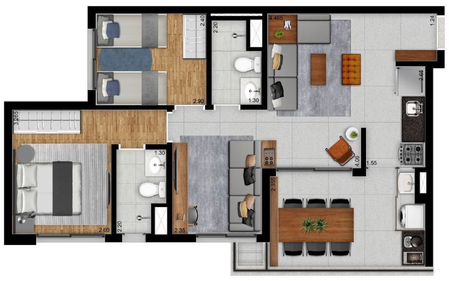 Apartamento à venda ,, 3 Quartos, 1 Suite, 1 Vaga, 68M², Lazer Suspenso - ao lado Metro Santa Cruz - Vila Mariana, São Paulo - SP