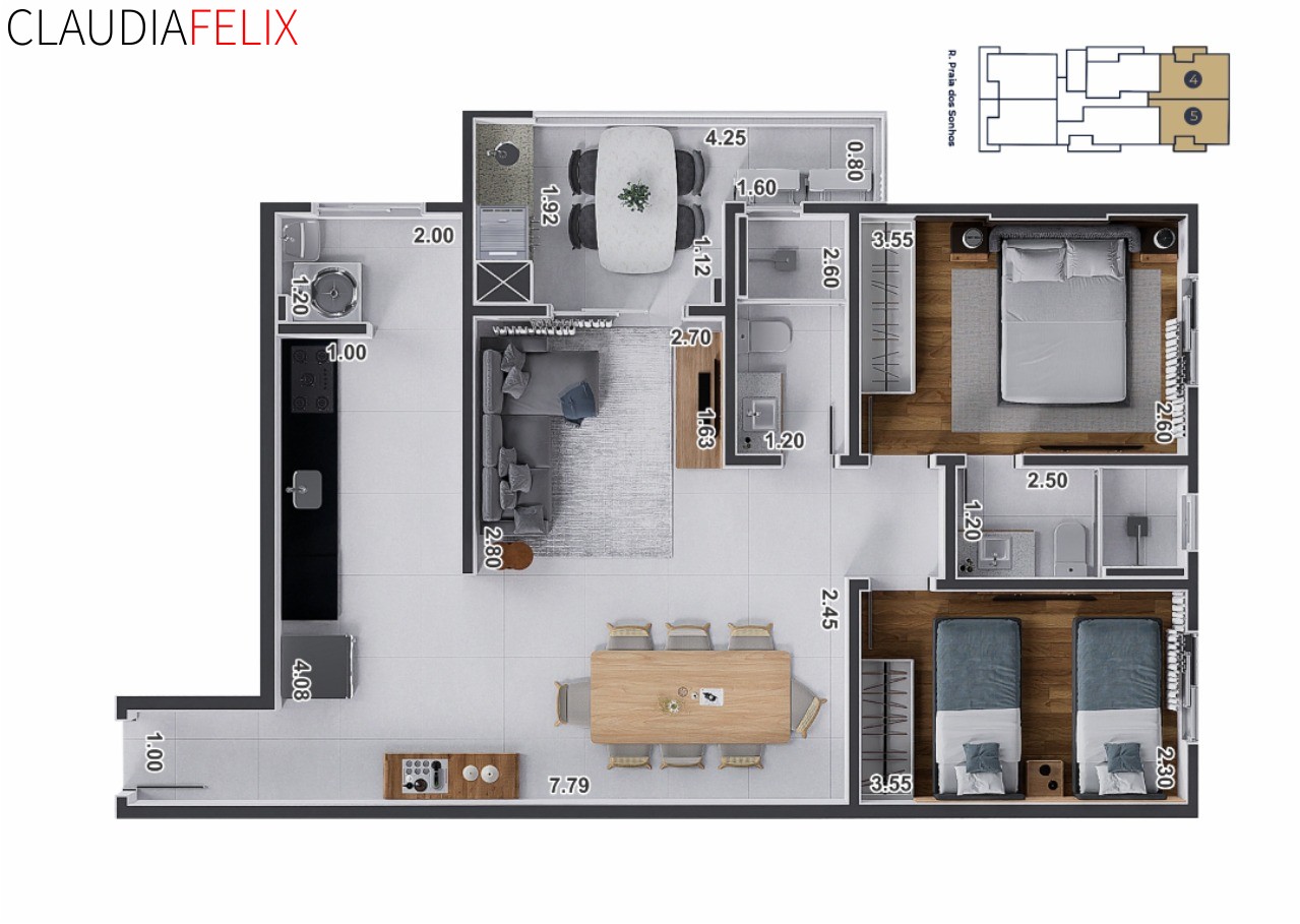 Apartamento, 2 quartos, 73 m² - Foto 1