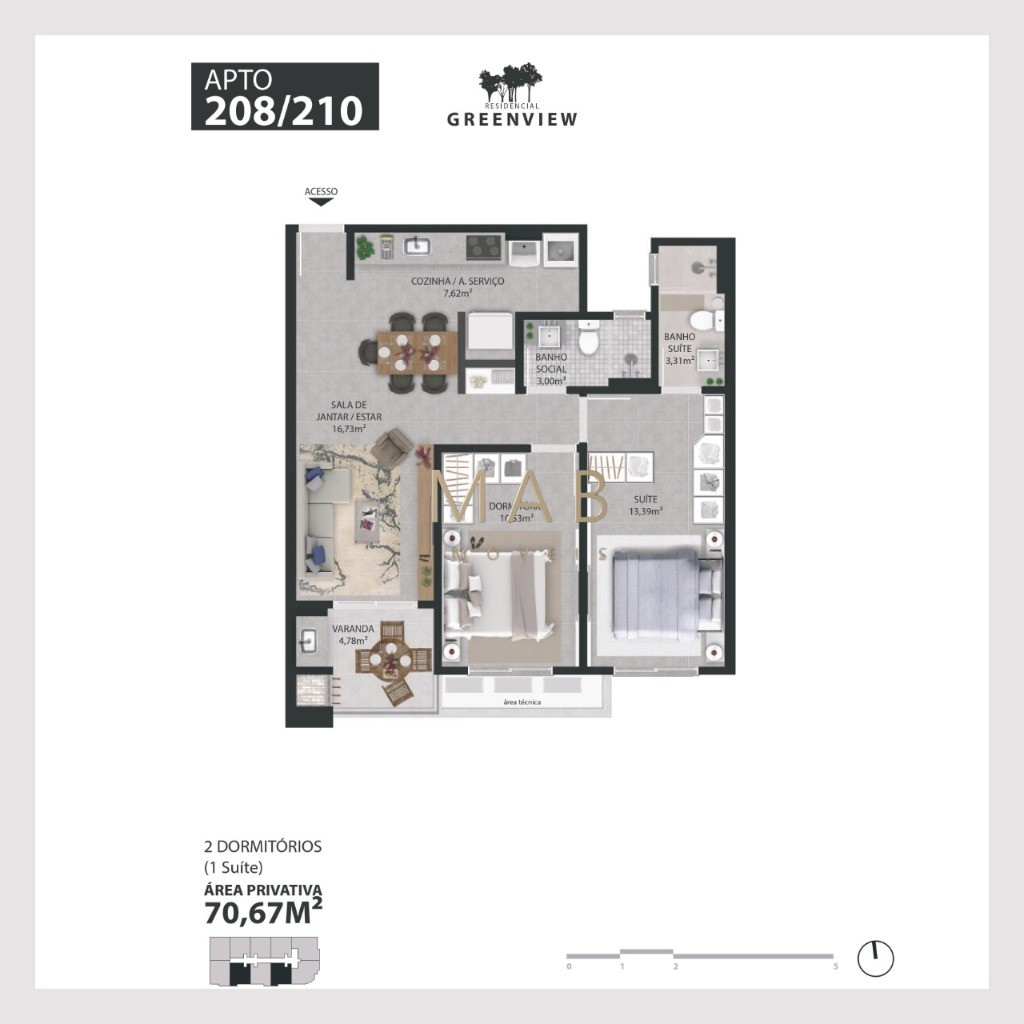 Lindo Apartamento contendo 2 Dormitórios sendo 1 Suíte à Venda na Praia de Ingleses, Florianópolis SC!!