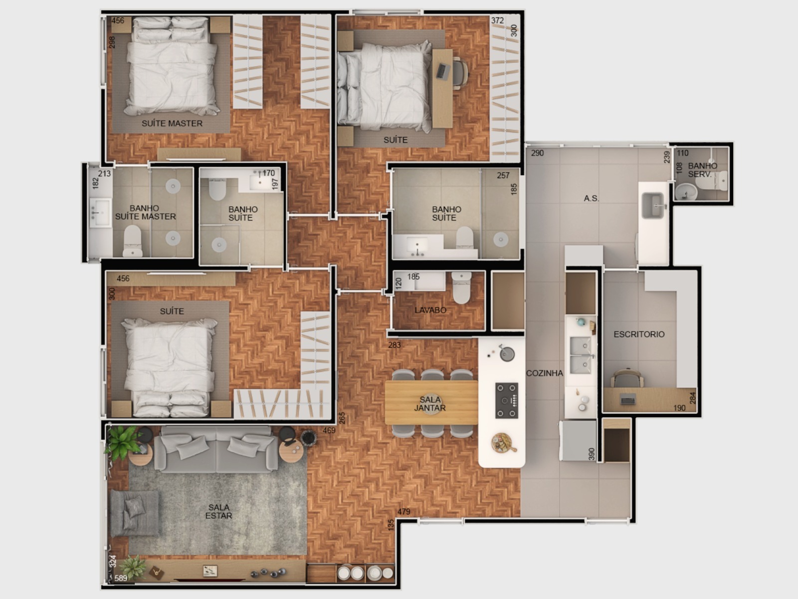 Apartamento, 3 quartos, 129 m² - Foto 6