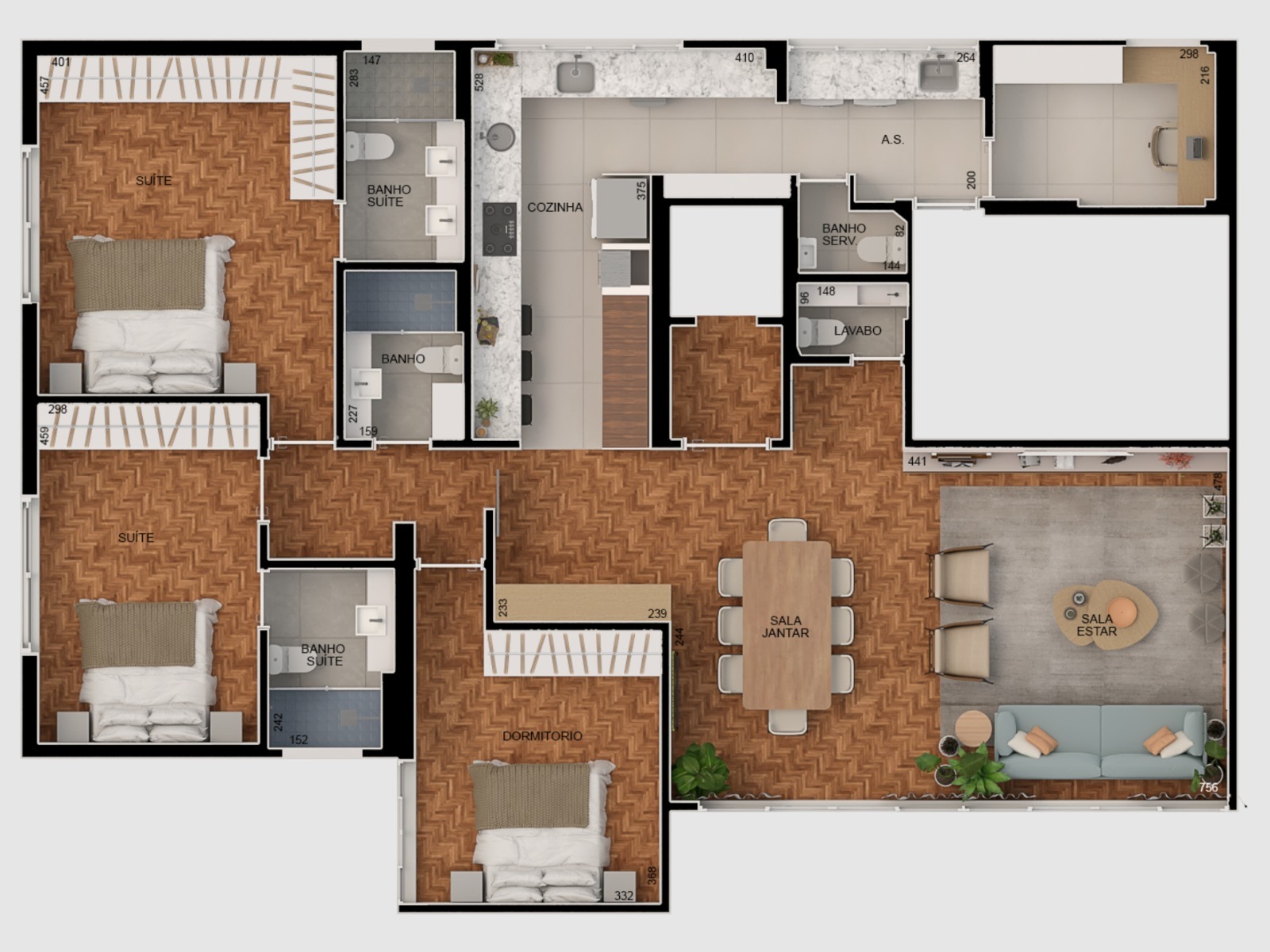 Apartamento, 3 quartos, 155 m² - Foto 5