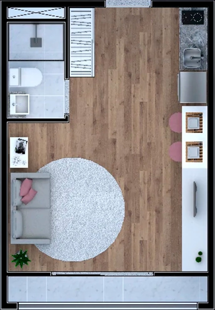 Apartamento, 1 quarto, 20 m² - Foto 7