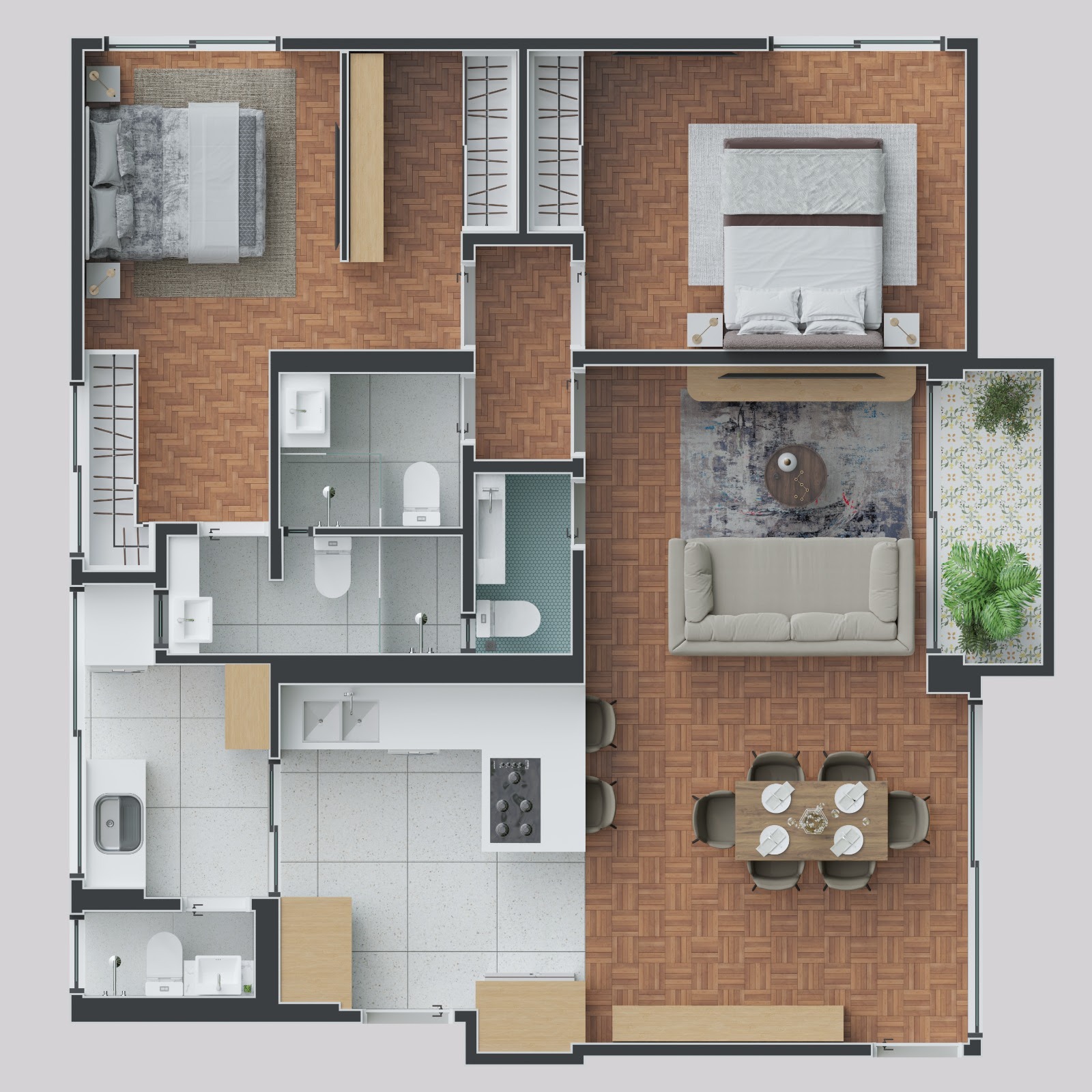 Apartamento, 2 quartos, 107 m² - Foto 1