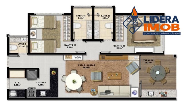 Apartamento, 2 quartos, 77 m² - Foto 5