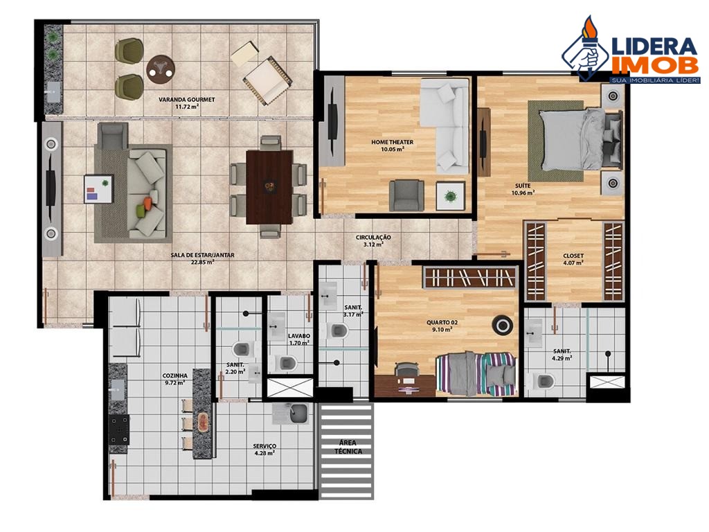 Apartamento, 3 quartos, 108 m² - Foto 9