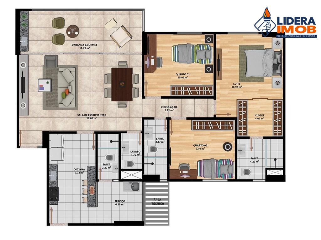 Apartamento, 3 quartos, 108 m² - Foto 12