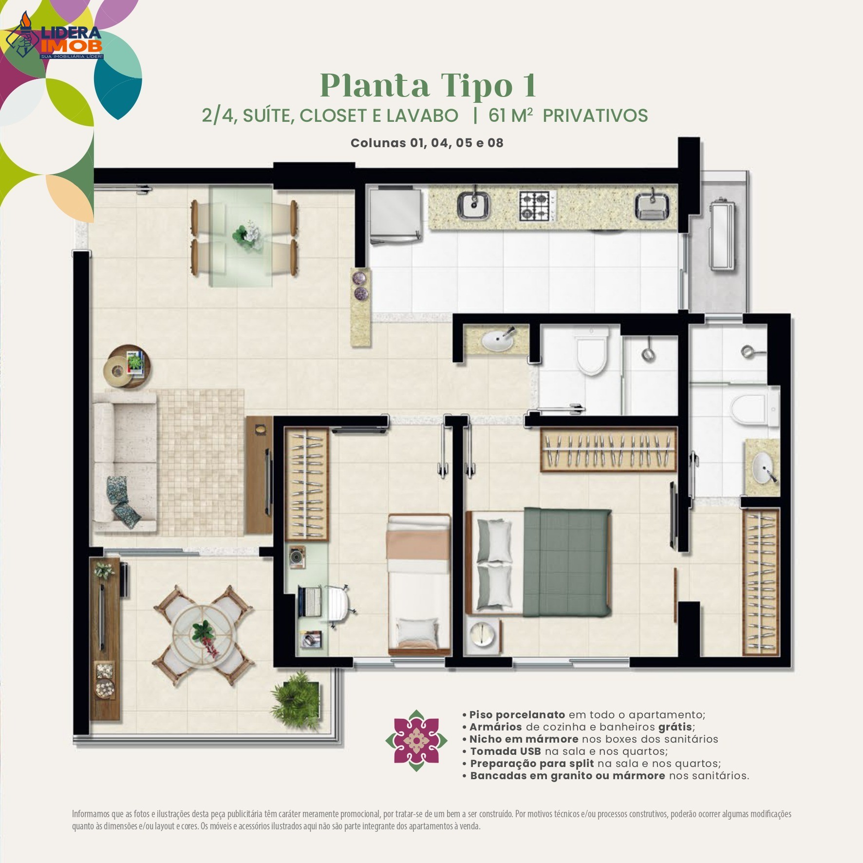 Apartamento, 2 quartos, 61 m² - Foto 7