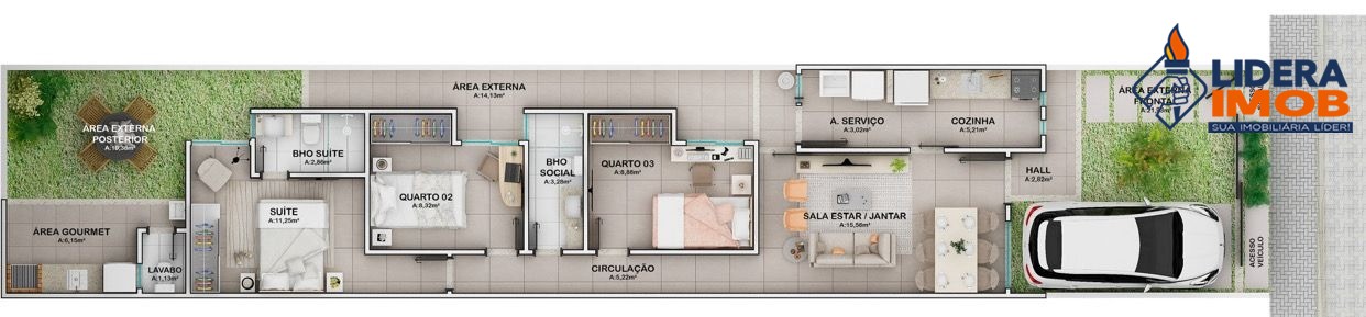 Casa, 3 quartos, 135 m² - Foto 8