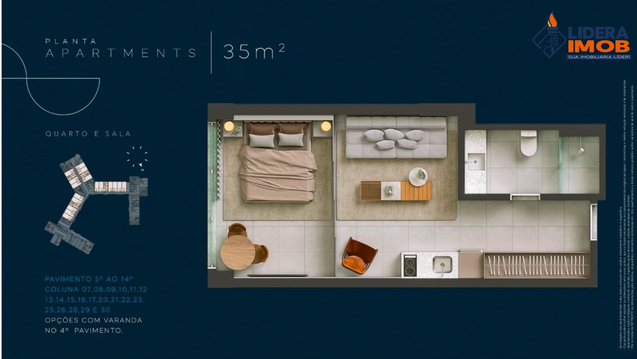 Apartamento, 1 quarto, 35 m² - Foto 5