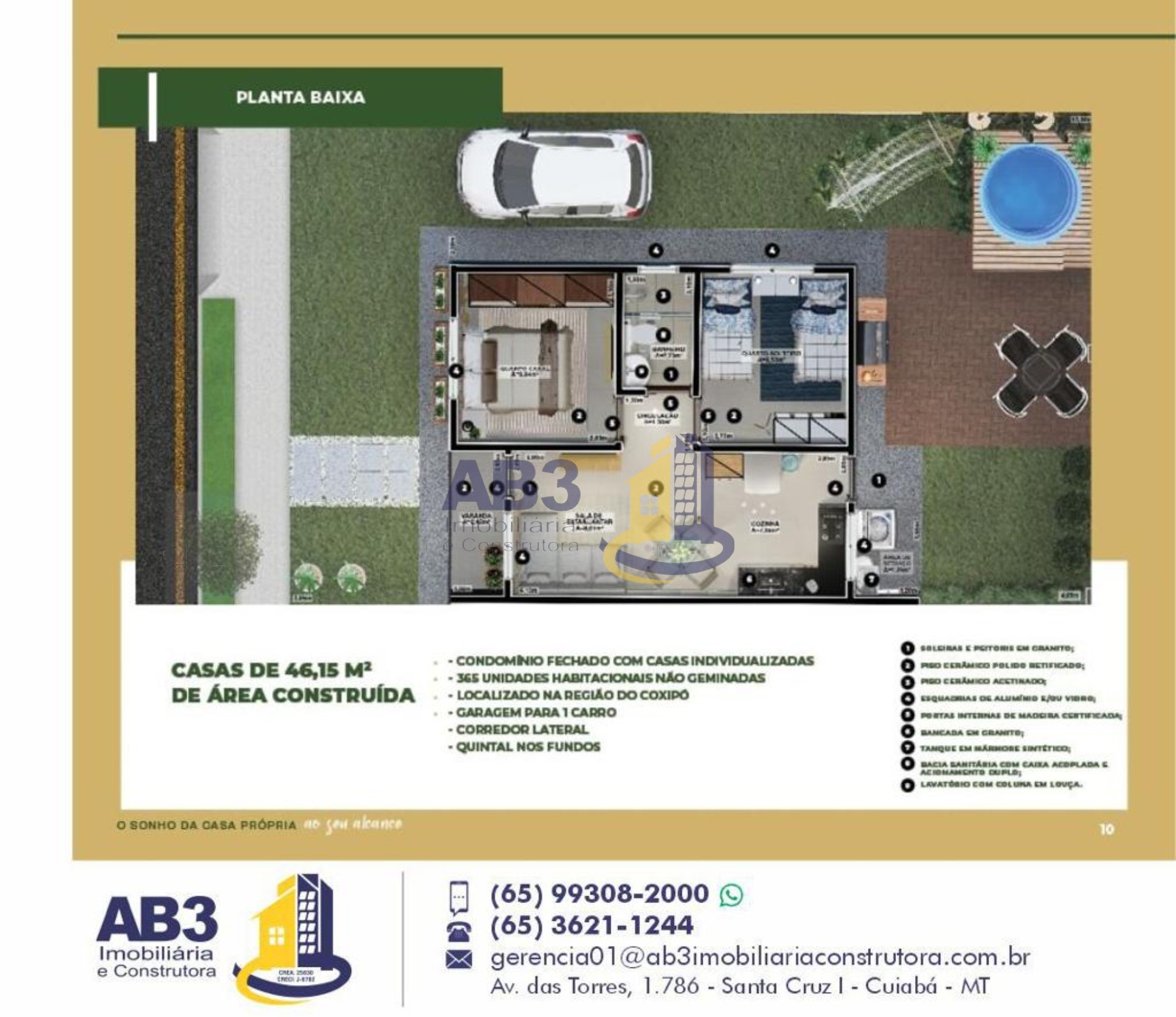 Casa, 2 quartos, 46 m² - Foto 3