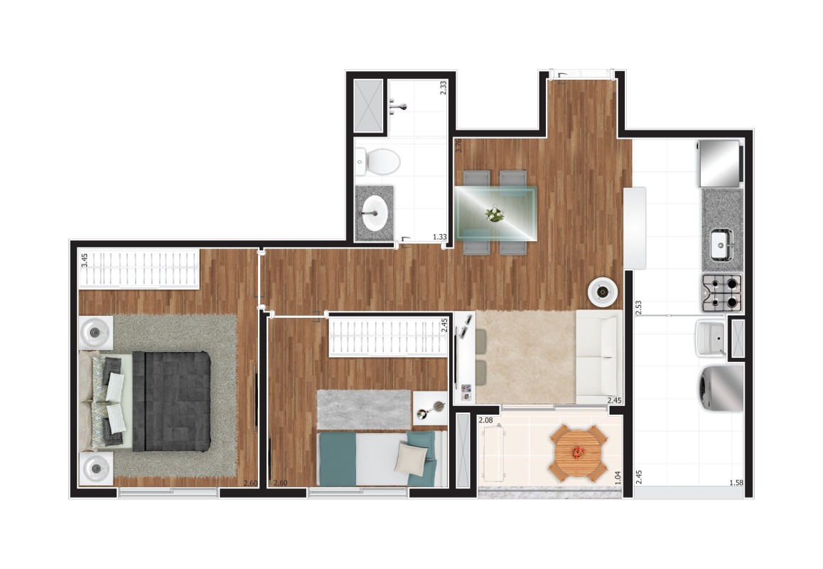 Apartamento, 2 quartos, 48 m² - Foto 34