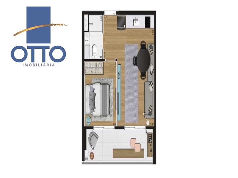 Apartamento, 1 quarto, 40 m² - Foto 28
