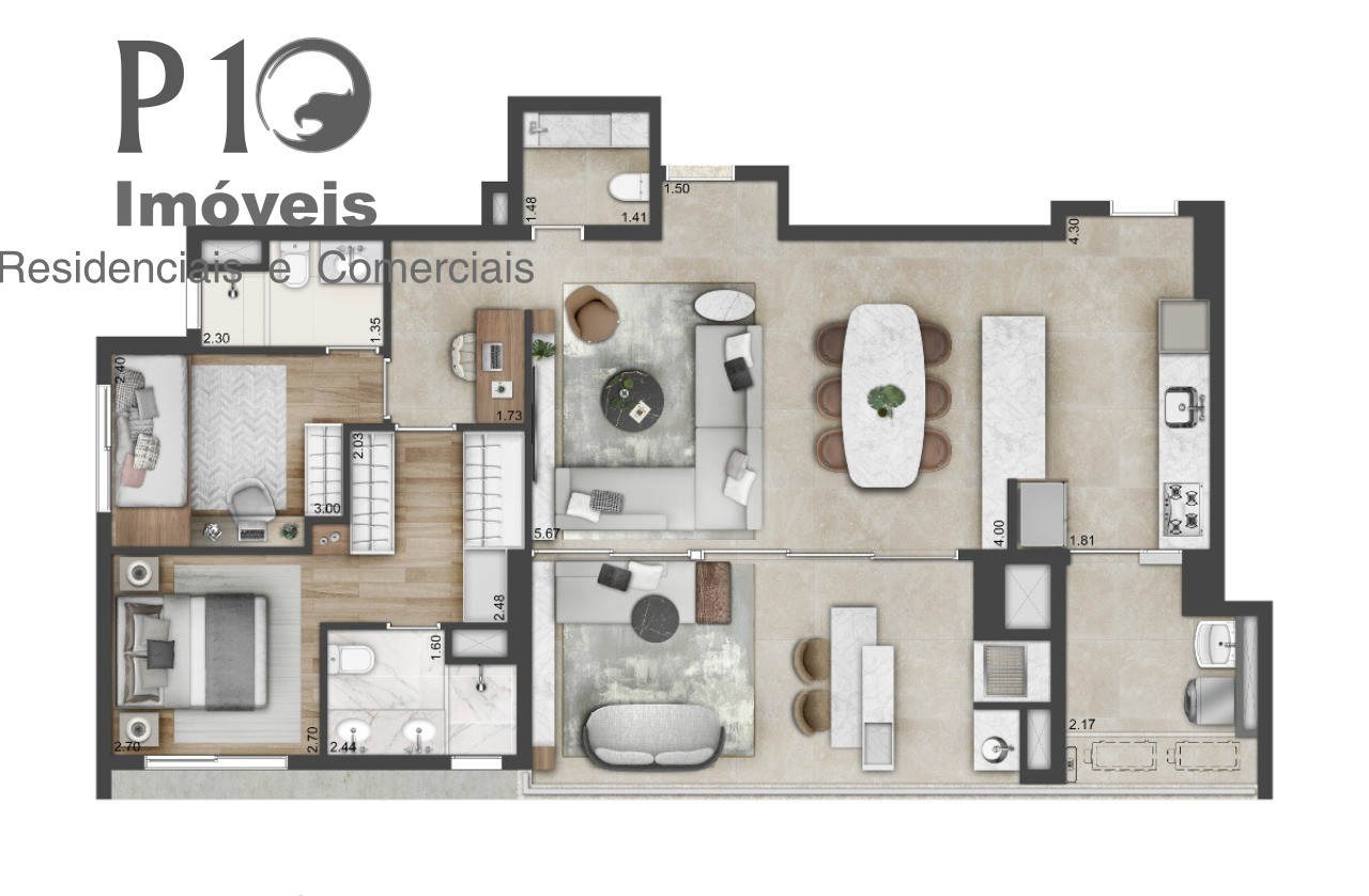 Apartamento 3 dormitórios 2 vagas a venda no Campo Belo
