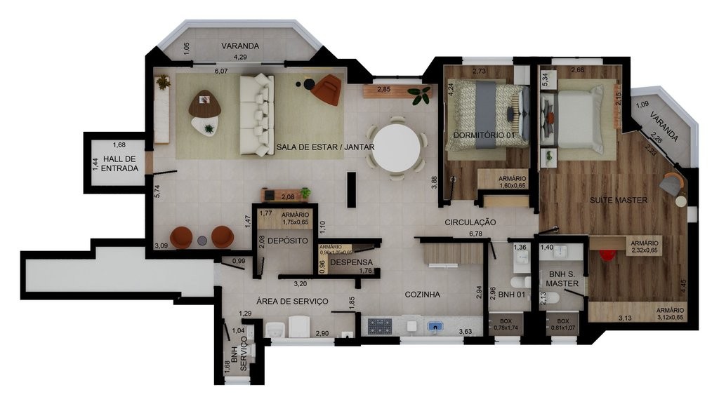 Apartamento, 2 quartos, 155 m² - Foto 10