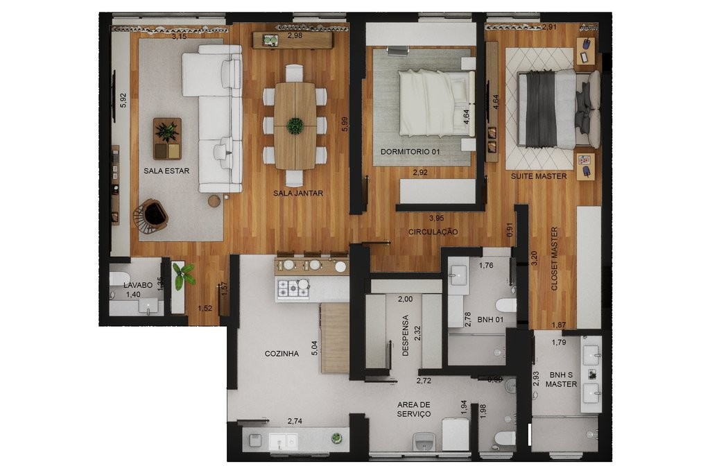 Apartamento, 2 quartos, 128 m² - Foto 9