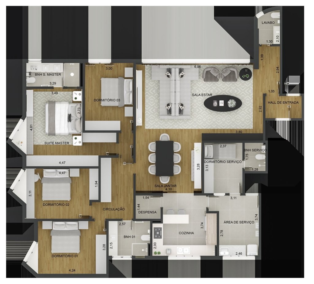 Apartamento, 4 quartos, 202 m² - Foto 9