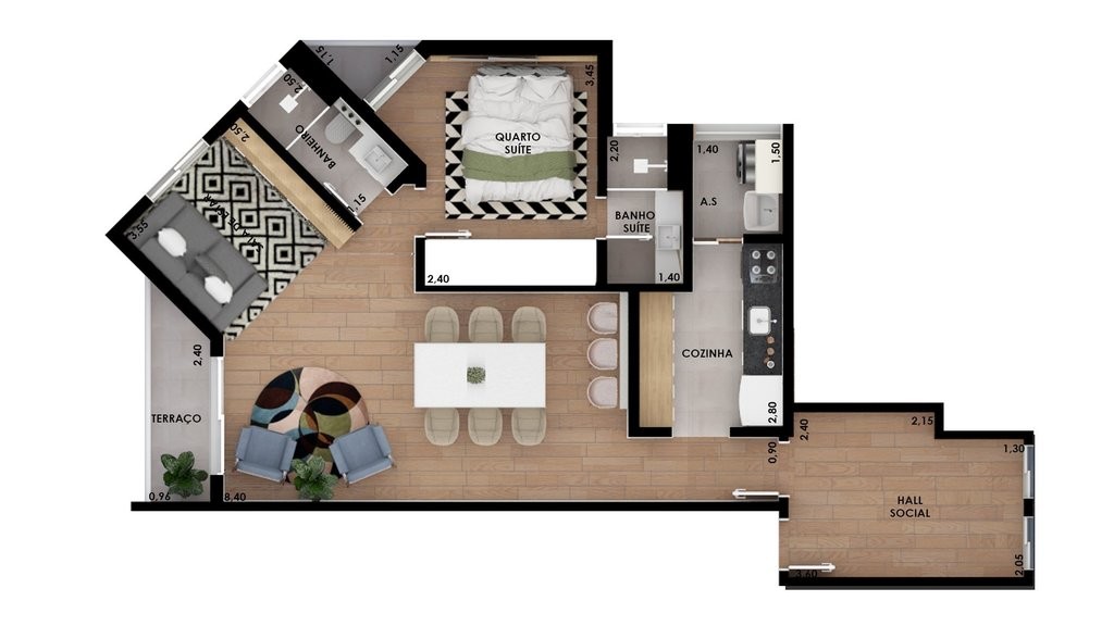 Apartamento, 1 quarto, 61 m² - Foto 8