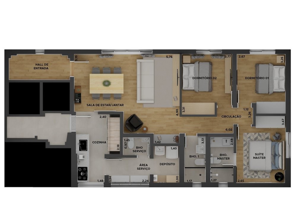 Apartamento, 2 quartos, 96 m² - Foto 10