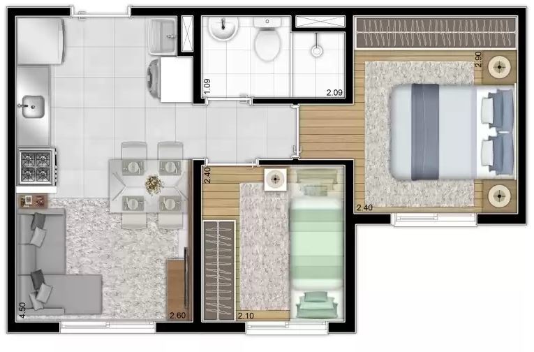 Apartamento, 2 quartos, 32 m² - Foto 9