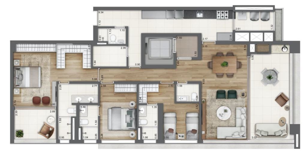 Apartamento, 3 quartos, 168 m² - Foto 13