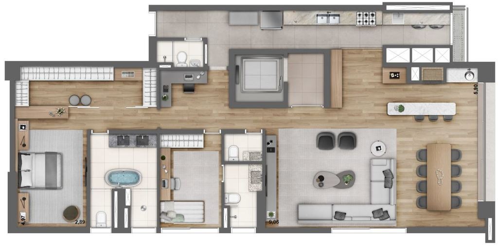 Apartamento, 3 quartos, 168 m² - Foto 14