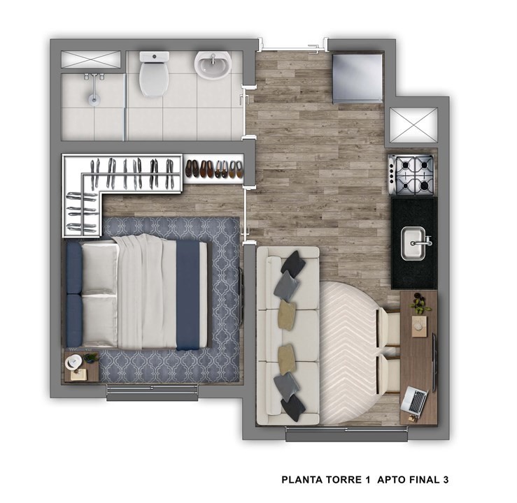 Apartamento, 1 quarto, 24 m² - Foto 11