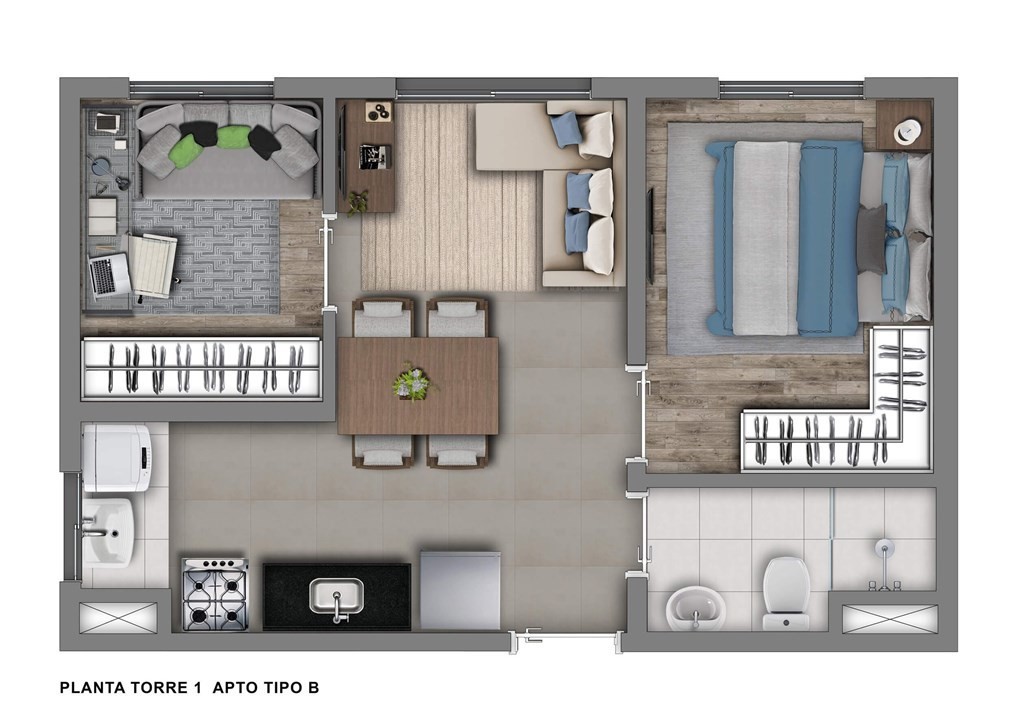 Apartamento, 1 quarto, 24 m² - Foto 13