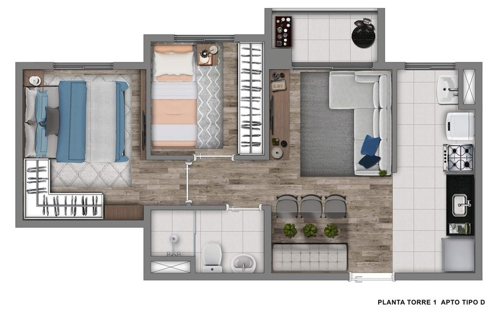 Apartamento, 1 quarto, 24 m² - Foto 15