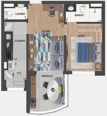 Apartamento, 1 quarto, 29 m² - Foto 43